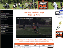 Tablet Screenshot of justplayfootballcamps.com